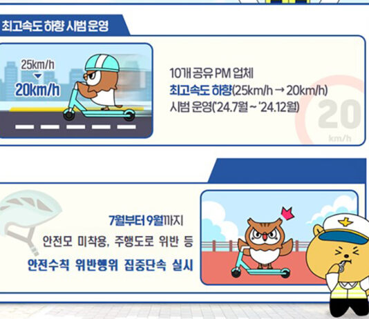 전동킥보드 속도 줄인다…전국 주요도시 ‘20㎞ 제한’ 시범운영