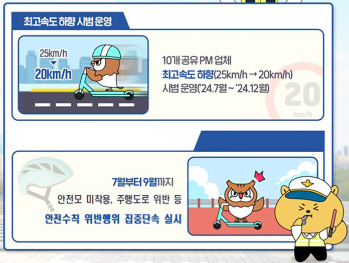 전동킥보드 등 개인형 이동장치 안전관리 강화 실시