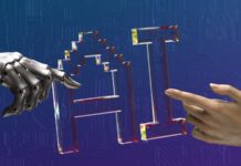 AI와 함께하는 스마트 건강 관리, 우리 집에도 스며들다 two hands touching each other in front of a blue background